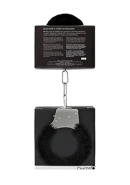 Beginner""s Handcuffs Furry - Black zdjęcie 3