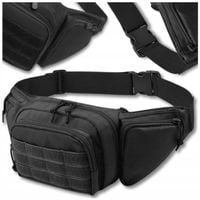 Nerka Duża Saszetka Taktyczna Wojskowa MOLLE kabura czarna regulowana