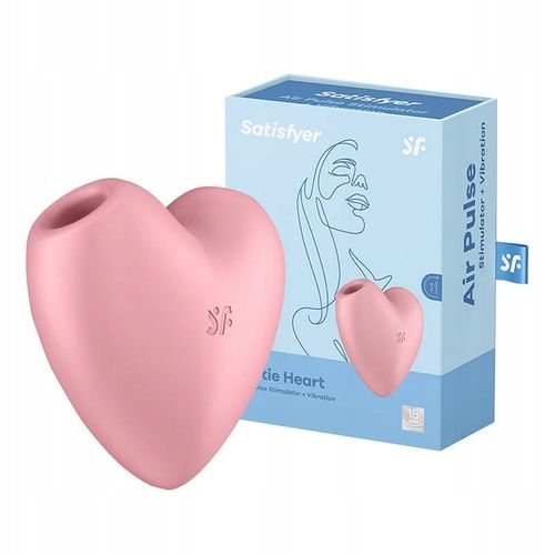 SATISFYER CUTIE HEART MASAŻER ŁECHTACZKI WIBRATOR BEZDOTYKOWY 12 TRYBÓW na Arena.pl