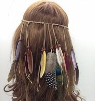 Pióropusz Indiański OZDOBA do Włosów Piękny Wzór C