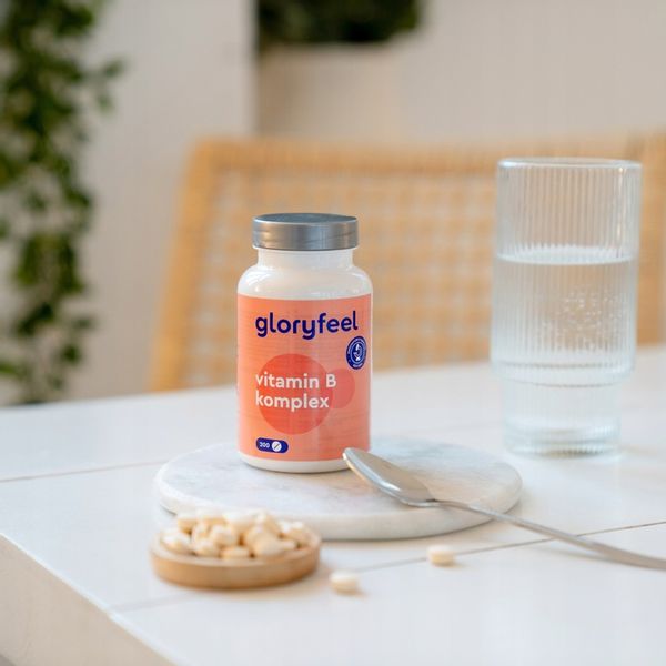 WITAMINA B COMPLEX B1 B3 B6 B12 odporność vegan 200 tabletek gloryfeel zdjęcie 4