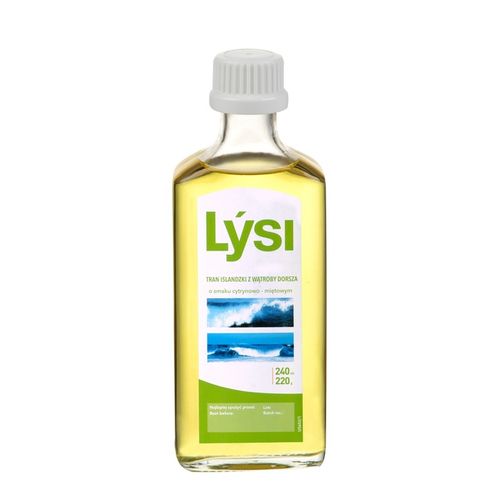 Tran Lýsi cytrynowo-miętowy islandzki OMEGA 3 DHA EPA witaminy A D E 240 ml na Arena.pl
