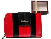 portfel damski a zatrzask skóra naturalna