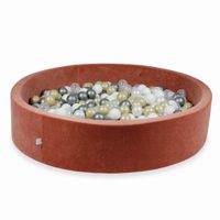 Suchy basen 130x30cm Velvet Soft Canyon Clay z piłeczkami 600szt (przezroczyste, białe, perłowe, srebrne, jasnozłote)