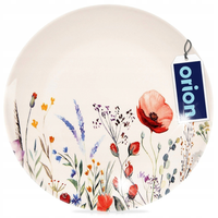 TALERZ OBIADOWY PŁYTKI PORCELANOWY KWIATY OZDOBNY 27 CM ZMYWARKA