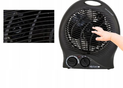 Grzejnik elektryczny Volteno 2000 W czarny 230 x 270 mm na Arena.pl