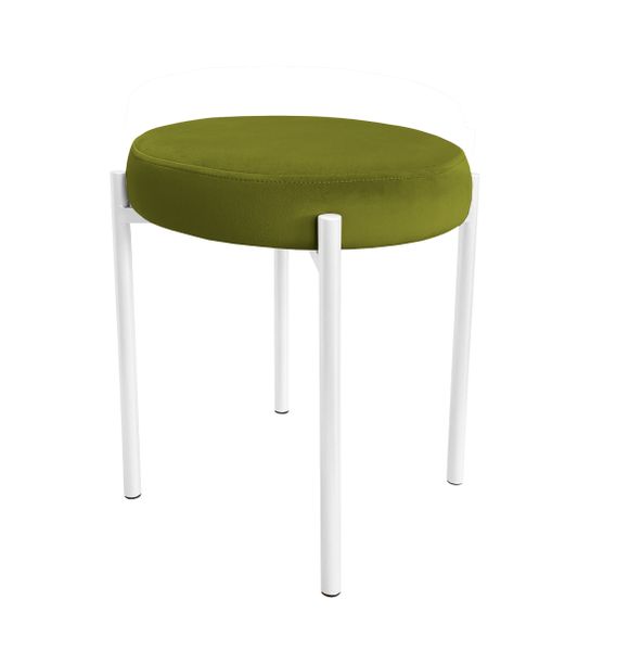 TABORET DIOR STOŁEK LOFT metal podstawa biała BL75 zdjęcie 1
