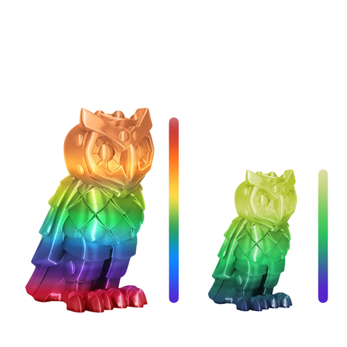 Filament PLA Silk Gradient Tęcza Wielokolorowy 1.75mm 1kg do Drukarki 3D na Arena.pl