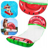 Materac Hamak Wodny do Pływania Dmuchany Leżak z siatką 130x70cm - Arbuz