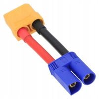 2 x ADAPTER GENSACE PRZEJŚCIÓWKA DO BATERII WTYK XT90 MĘSKI DO EC5 ŻEŃSKIEG