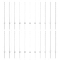 Słupki ogrodzeniowe 44 pcs Srebrny 140 cm Stal