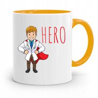 Kubek Żółty Dla Doktora Lekarz Medyk Hero Prezent Z Nadrukiem Ze Zdjęciem