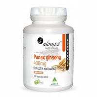 Aliness ŻEŃ-SZEŃ KOREAŃSKI Panax Ginseng 100 kapsułek LIBIDO PAMIĘĆ ENERGIA