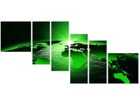 100CM 220CM OBRAZ 6 ELEM LIMONKOWY ŚWIAT ŚCIENNY