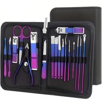 PROFESJONALNY ZESTAW PEDICURE MANICURE 18 ELEMENTÓW DO PIELĘGNACJI PAZNOKCI