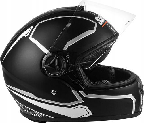 KASK SZCZĘKOWY MOTOCYKLOWY CZARNY MAT SKUTER QUAD GOKART L na Arena.pl