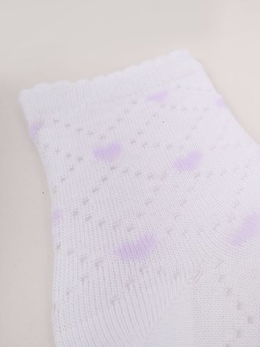 Skarpety dziewczęce ażurowe z serduszkami białe 3PAK 27-30 YOCLUB na Arena.pl