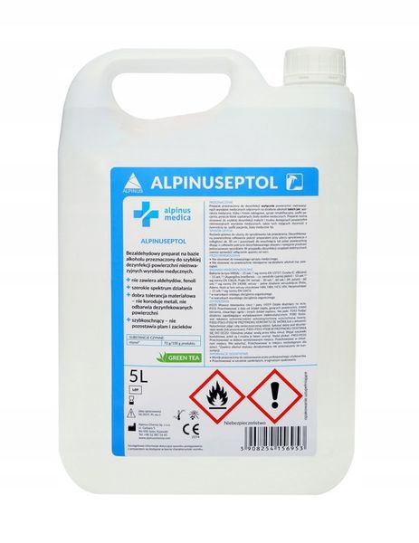 DEZYNFEKCJA POWIERZCHNI ALPINUSEPTOL 5L GREEN TEA zdjęcie 1