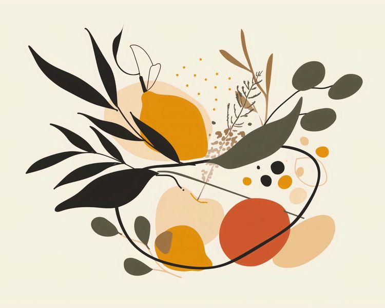 Plakat 50x40cm Botaniczny Wir zdjęcie 1