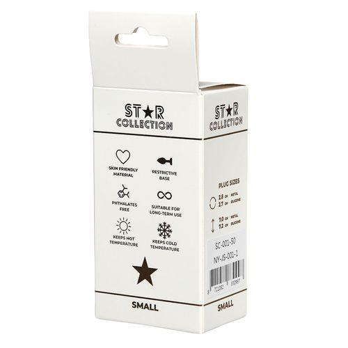 Star Collection - Silver Metal Anal Plug S - Clear Stone na Arena.pl