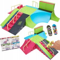 FINGERBOARD NEONOWA MEGA RAMPA SKATE PARK 2 DESKOROLKI + KARTY TECH