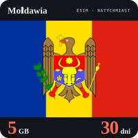 Karta eSIM Internet Mołdawia 5 GB na 30 dni - bez rejestracji