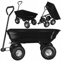 WÓZEK OGRODOWY TRANSPORTOWY TACZKA OGRODOWA PRZYCZEPKA 250kg WYWROTKA 75L