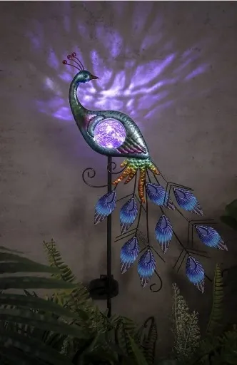 PAW METALOWA STATUETKA OZDOBNA DO OGRODU LED zdjęcie 3