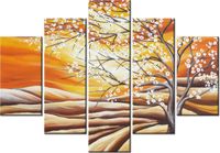 105CM 150CM OBRAZ 5 ELEM KWITNĄCE DRZEWO DRUK