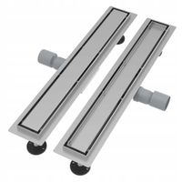 2X ODPŁYW LINIOWY POD PŁYTKĘ 60 cm STAL 2w1 SYFON PRYSZNIC BRODZIK NISKI BA