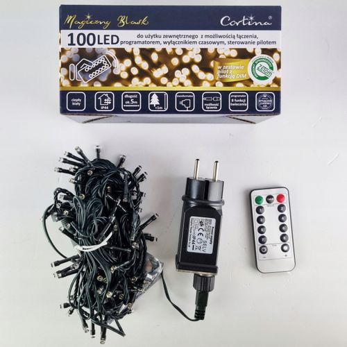 LAMPKI CHOINKOWE 100 LED TIMER STEROWANIE PILOTEM na Arena.pl