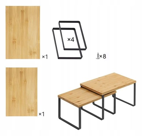 KOMPLET DWÓCH PÓŁEK kuchennych BANBUS na przyprawy do szafy STOJAK na Arena.pl