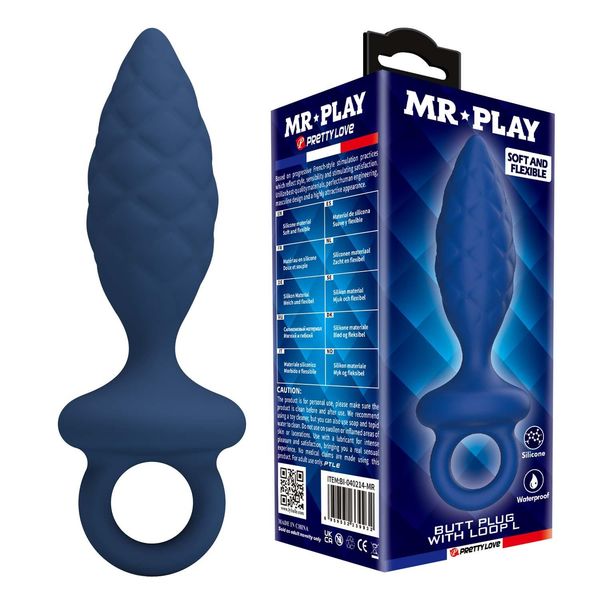 Mr. Play Butt Plug With Loop – Size L zdjęcie 1