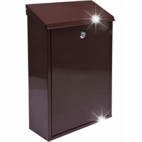 SKRZYNKA NA LISTY 400x250x100MM BRĄZOWA POCZTOWA