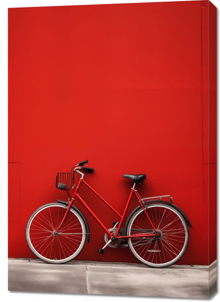 Obraz 70x100cm Czerwony Rower zdjęcie 1