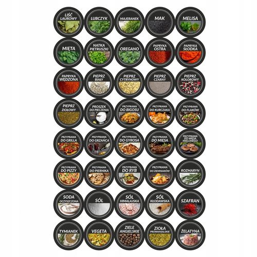 24x słoiczki 120 ml na przyprawy + NABIERAK + 200x etykiety PRZYPRAWNIK na Arena.pl