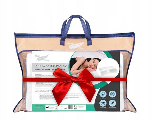 PODUSZKA ORTOPEDYCZNA DO SPANIA PROFILOWANA Z WGŁĘBIENIEM PIANKA MEMORY na Arena.pl