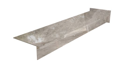 Płytki na schody polerowane, szary marmur, bez nacięć, minimalizm 140x30 na Arena.pl