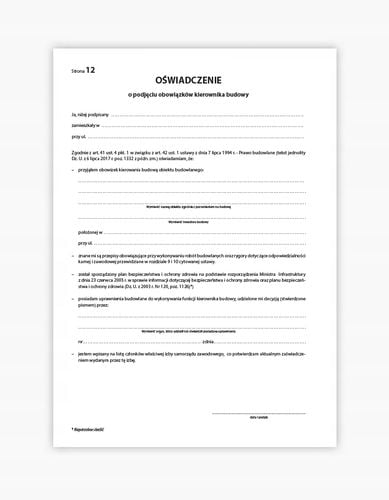 Dziennik budowy DB1 A4 NOWY WZÓR na Arena.pl