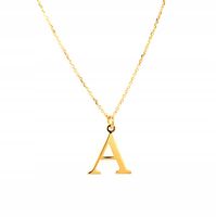 Złoty naszyjnik z literką literka A pr.585