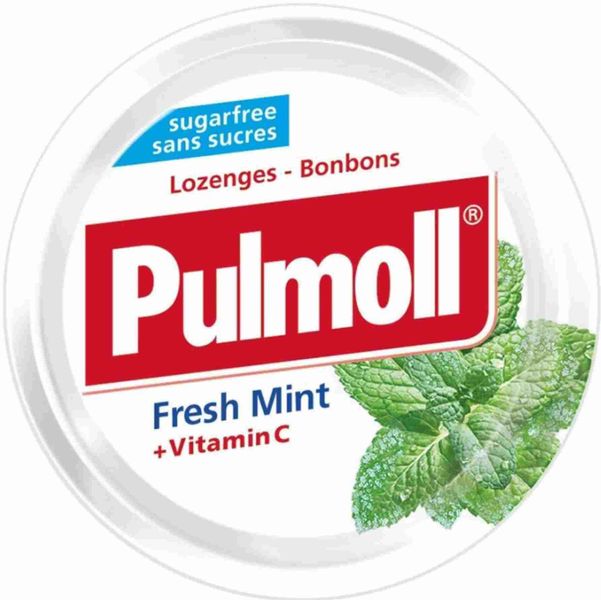PULMOLL Cukierki Fresh Mint 45g BEZ CUKRU zdjęcie 1