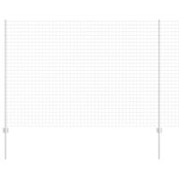 Ogrodzenie z słupkami Srebrny 1.6 x 10 m Stal
