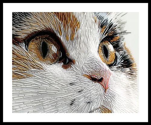 Plakat 50x40cm Nitkowany Kot na Arena.pl