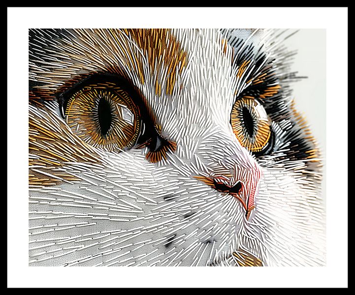 Plakat 50x40cm Nitkowany Kot zdjęcie 3