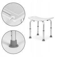 RT KRZESEŁKO KRZESŁO SIEDZISKO PRYSZNICOWE STOŁEK WANNY REGULOWANY