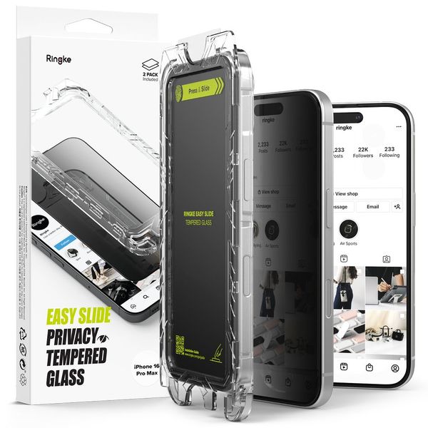 Szkło Prywatyzujące Ringke Easy Slide do iPhone 16 Pro Max zdjęcie 1