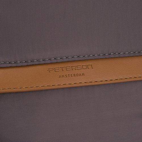 szary plecak damski z nylonu i skóry ekologicznej z doczepianym paskiem, na Arena.pl