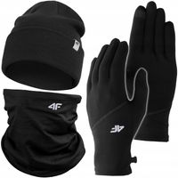 4F KOMPLET ZIMOWY MĘSKI DAMSKI CZAPKA ZIMOWA KOMIN SZAL RĘKAWICZKI KZ02 M