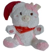 Maskotka Pluszak Zabawka Krowa Świąteczna 20cm