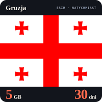 Karta eSIM Internet Gruzja 5 GB na 30 dni - bez rejestracji